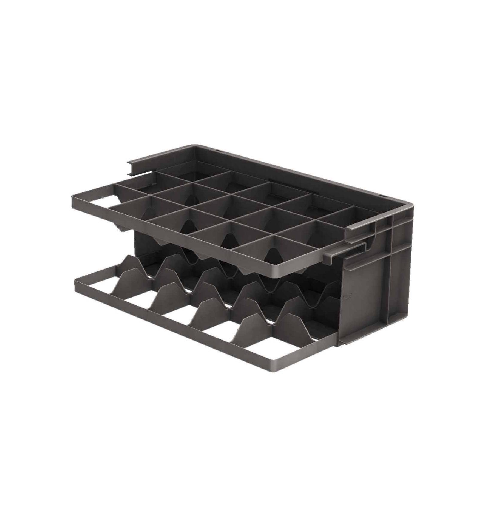 Separador de plástico para caixa 600 x 400 - 15 compartimentos com alças 2
