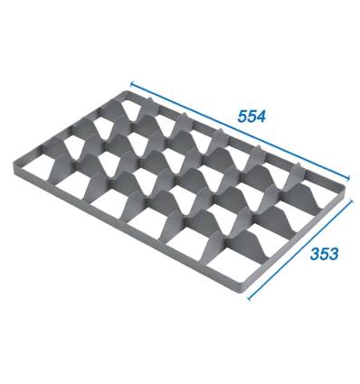 Separador de plástico para caixa 600 x 400 - 24 divisórias