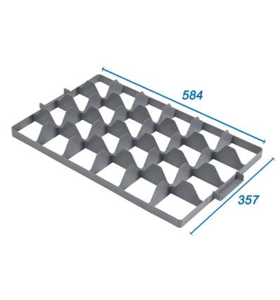 Separador plástico para caixa 600 x 400 - 24 compartimentos com pegas