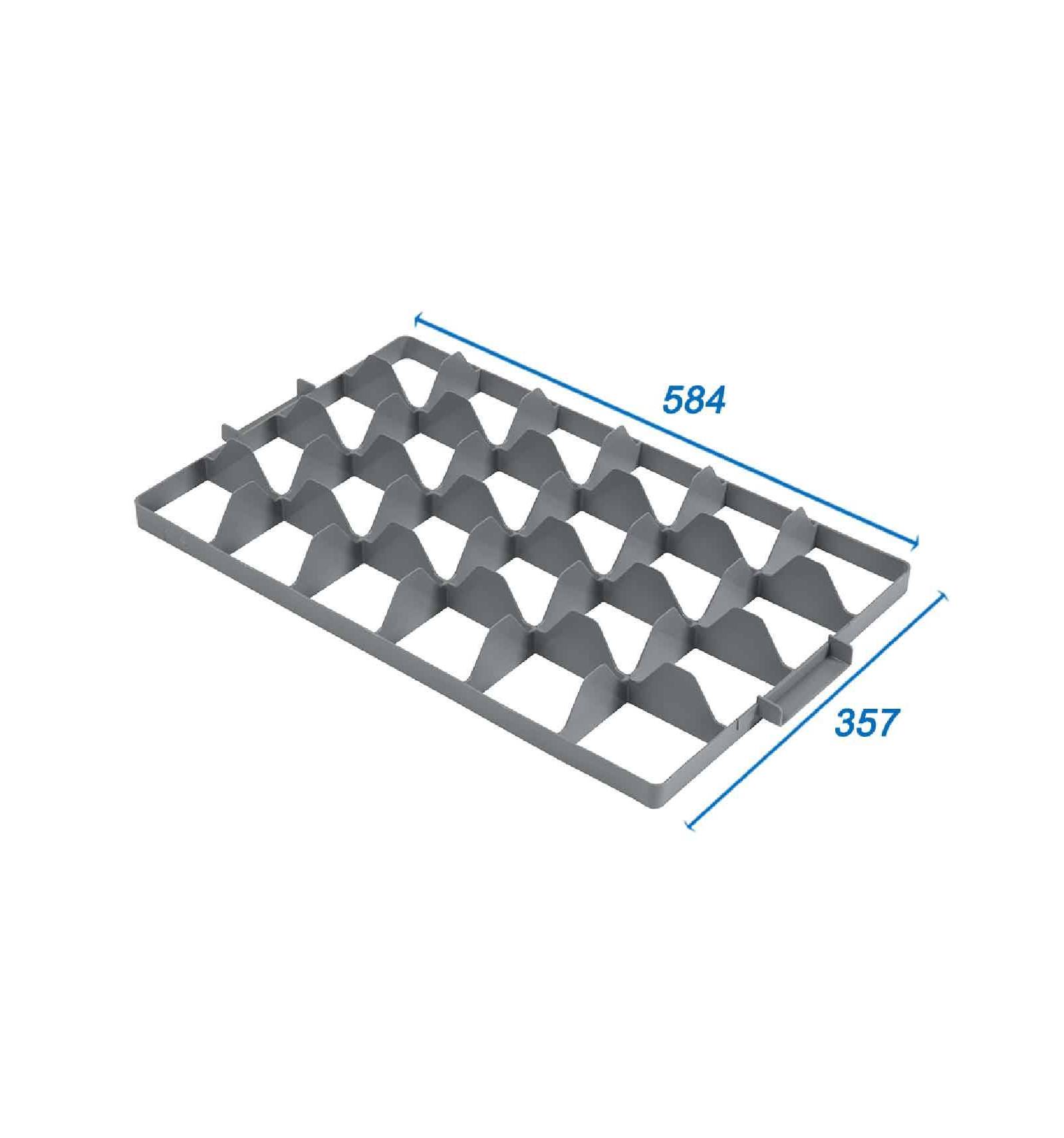 Separador plástico para caixa 600 x 400 - 24 compartimentos com pegas