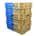 Kunststof bak 400 x 600, nestbaar met geperforeerde bodem en wanden, 47 liter