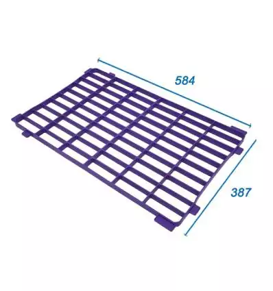 Kunststoff-Gitter Blau 387x584 mm - Für Kisten 400X600 mm