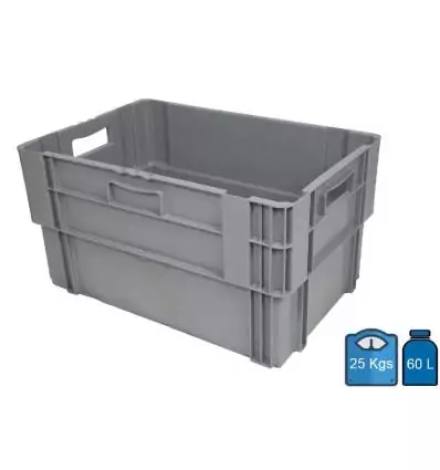 Kunststoffbox 400x600 60L Nestbar Geschlossener Boden & Seiten