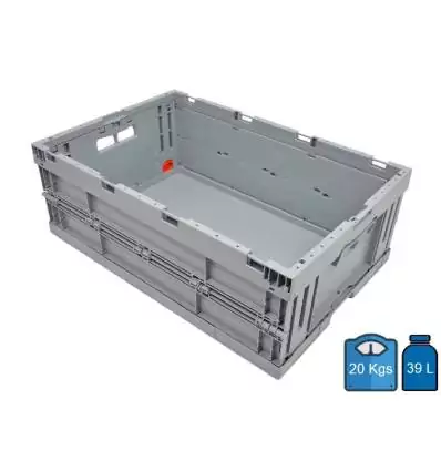 Foldable Crate 400x600 39 Litres Closed bottom & Sides