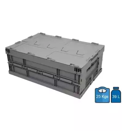 Foldable Crate 400x600 39 Litres Reinforced bottom