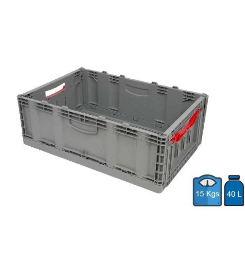 Faltbare Plastik Kiste 400x600 40 Liter Verstärkter Boden
