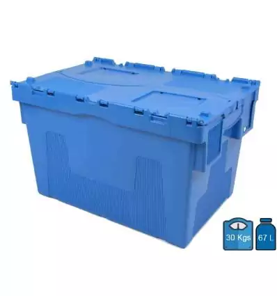 Plastic Distribution box 400x600 67 Litres Closed bottom & Sides