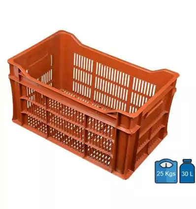 Farming Plastic Crate 300x500 30 Litres Perforated bottom & sides