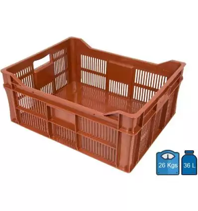 Farming Plastic Crate 400x500 36 Litres Closed bottom & Sides