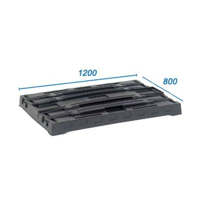 Thermovormde plastic kap 800x1200 - Hoogte 120