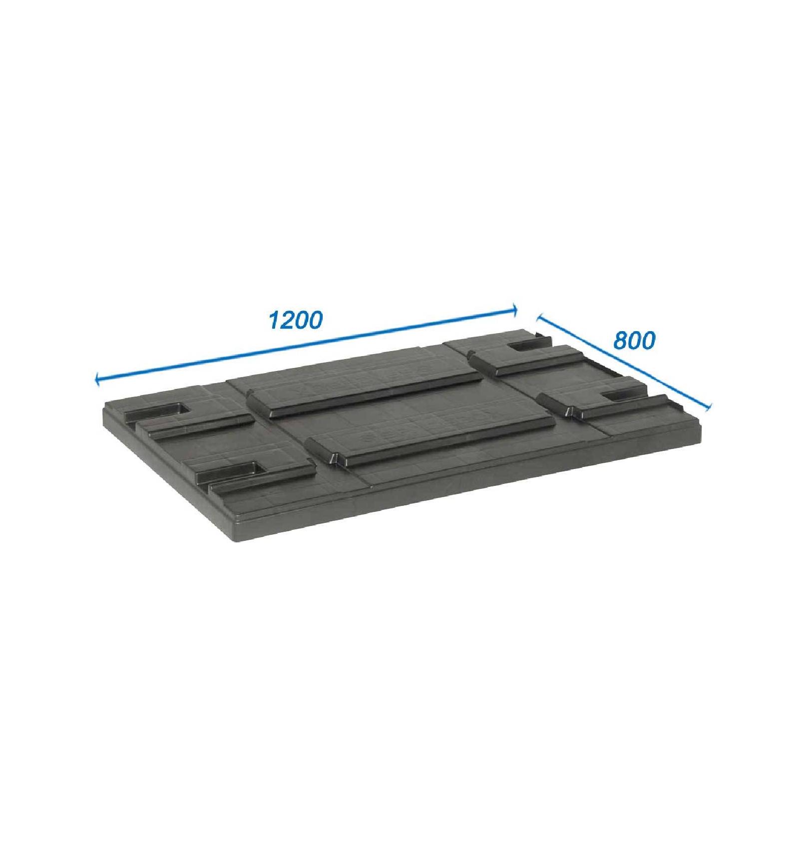 Lot De 10 Palettes Plastique Légères 120x80cm - En HDPE-R, Jetables, Empilables - Format Palette Européenne