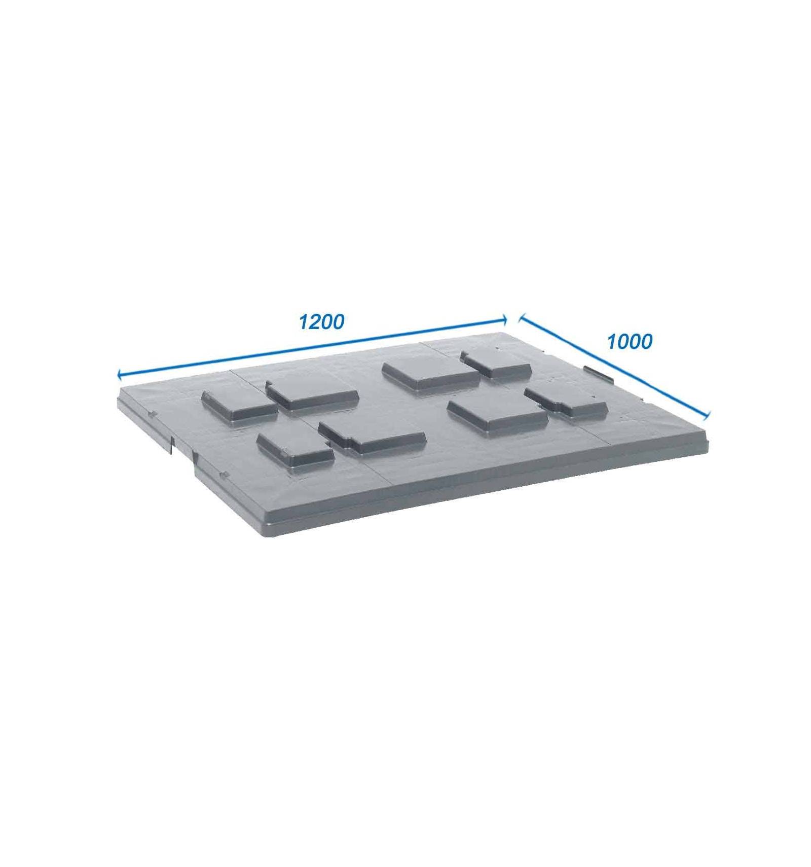 Palette En Plastique Emboîtable Avec Grille Respirante - 30x60 Cm, Bleu - Pour Rangement Garage, Cave, Cuisine, Entrepôt