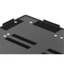 Palete de plástico 1000 x 1200, 5 patins e tampo maciço