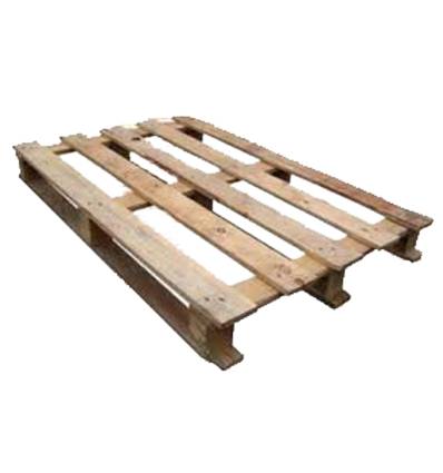 Palete descartável de madeira 80x120 usada — tabuleiro saliente