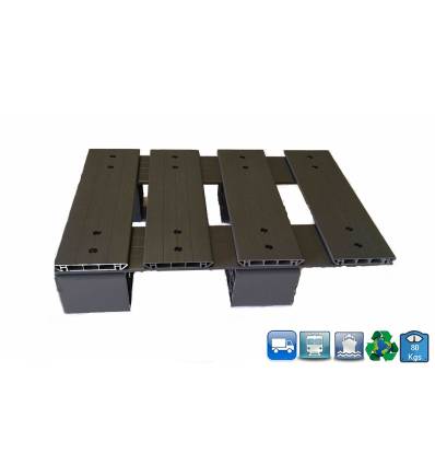 Palete de PVC 400 x 600 x 150 - suporta 80 kg