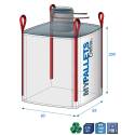 Big Bag com alças padrão e forro de 70 µm 93x93x200 1250 kg